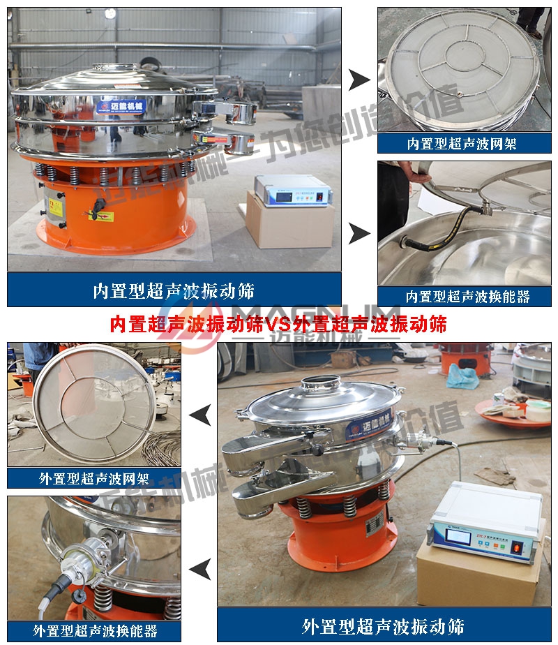 內外置鎳基合金粉末超聲波振動篩對比