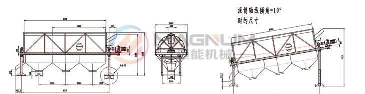 豬糞尿滾筒篩結構圖